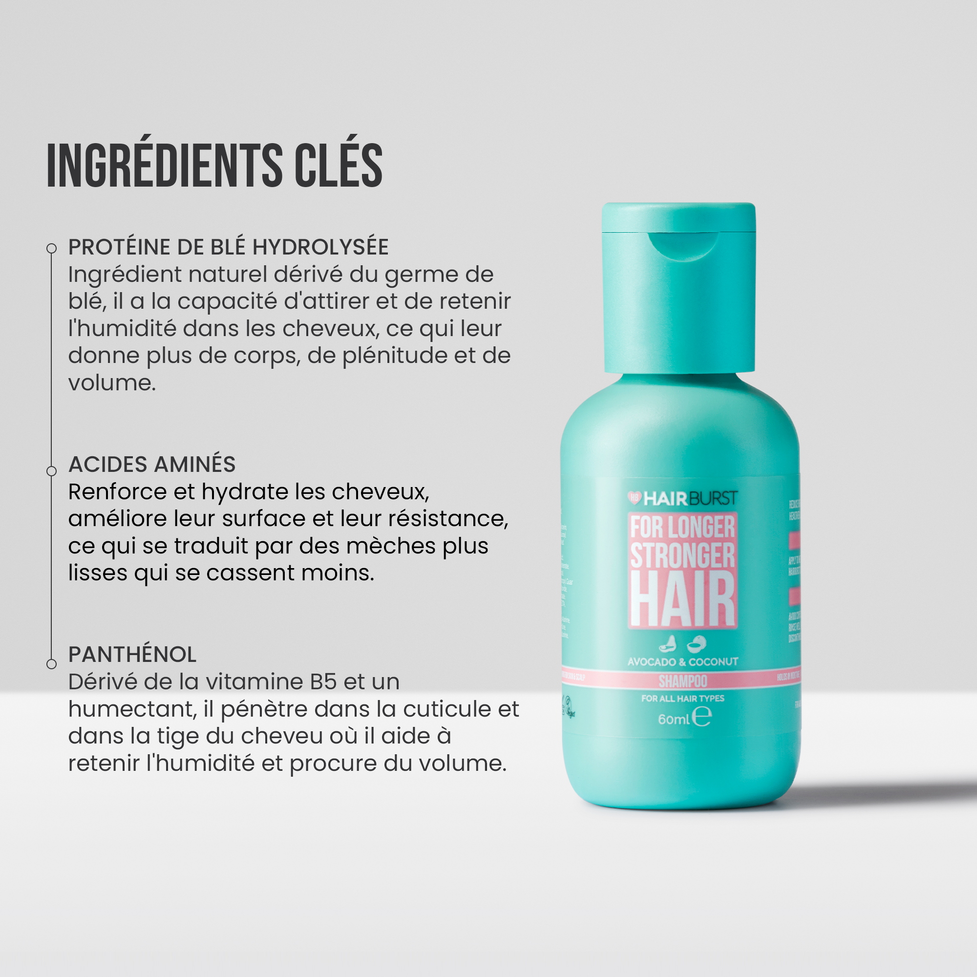 Mini Shampoing pour des cheveux plus longs et plus forts