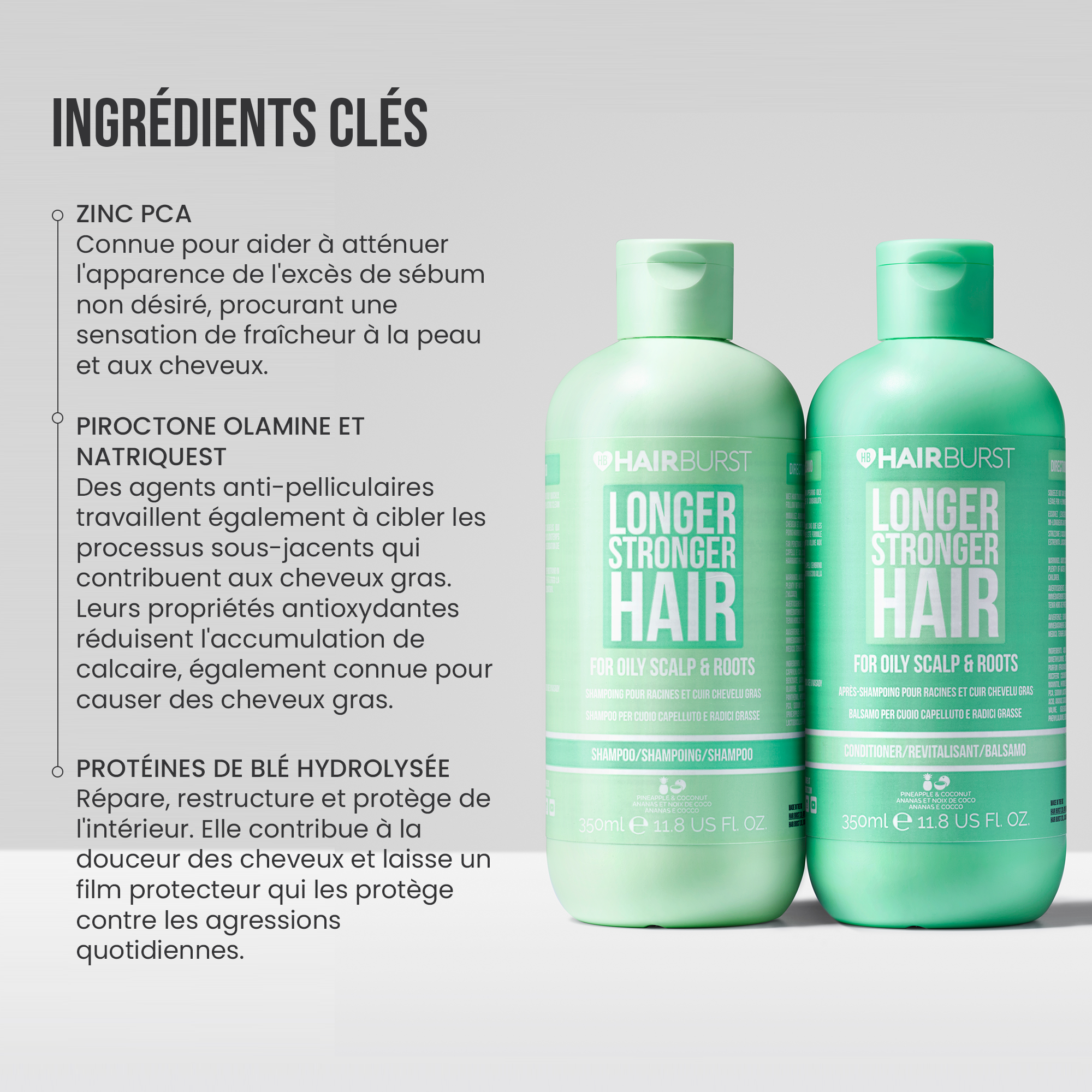 Shampoing et après-shampoing pour le cuir chevelu et les racines à tendance grasse 3MS
